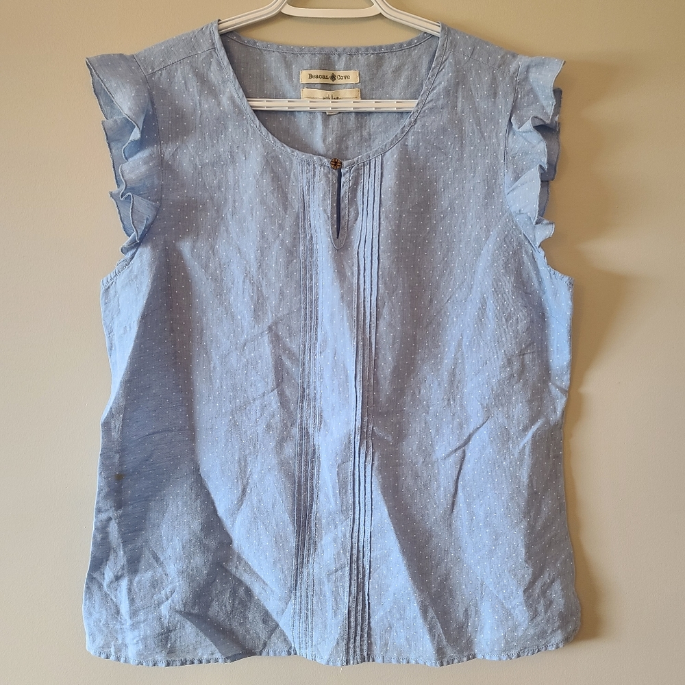 Beacan Cove Sleeveless Linen Top